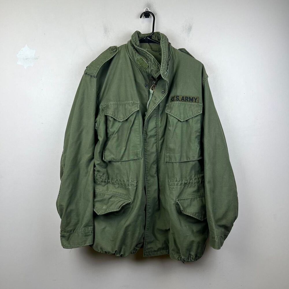 US Army M65 Field Military Jacket Olive Green Size M